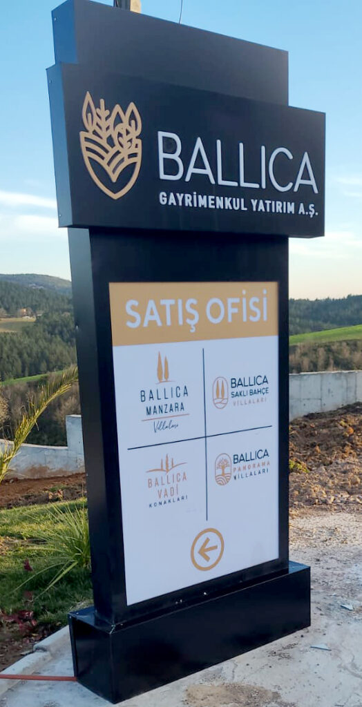 BALLICA İNŞAAT Totem Tabela Projesi