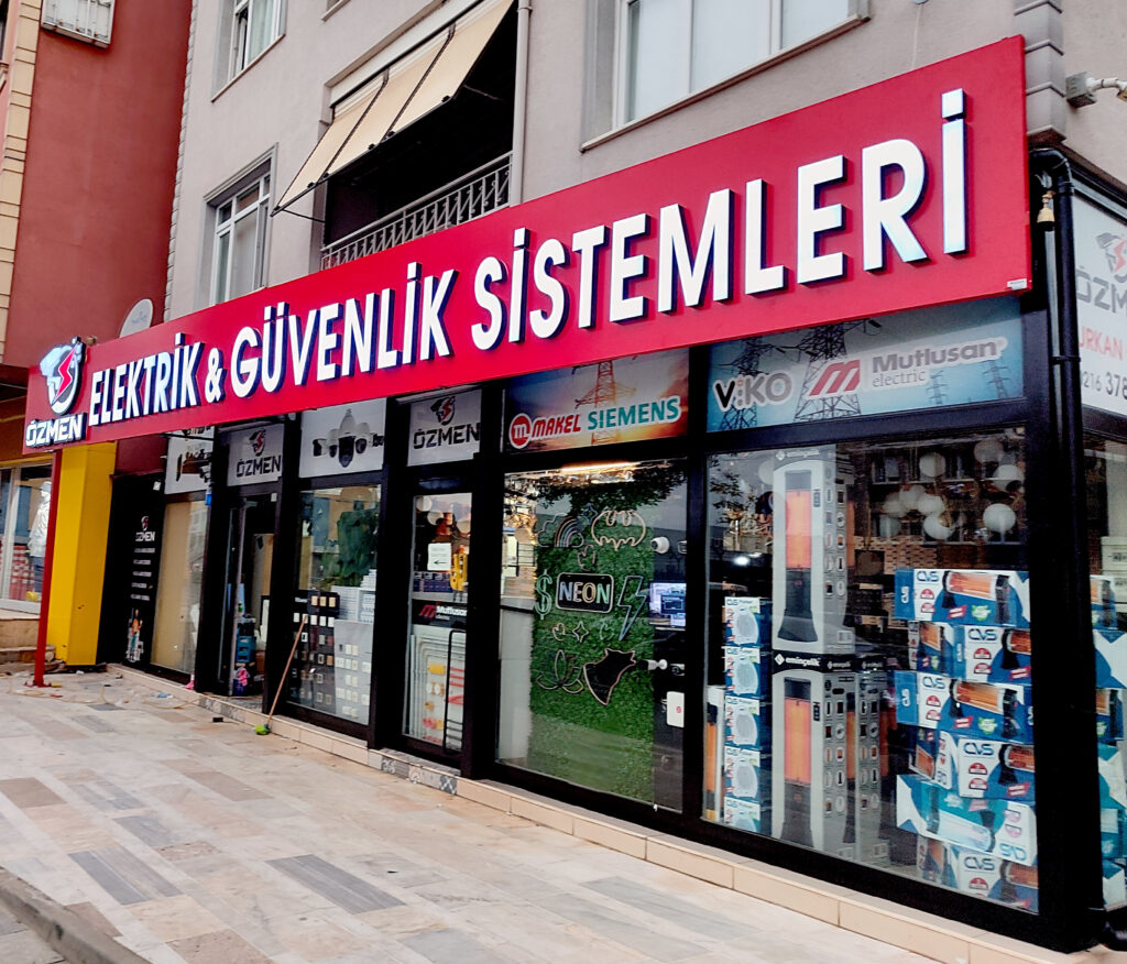 ÖZMEN ELEKTRİK Kutu Harf Tabela Projesi