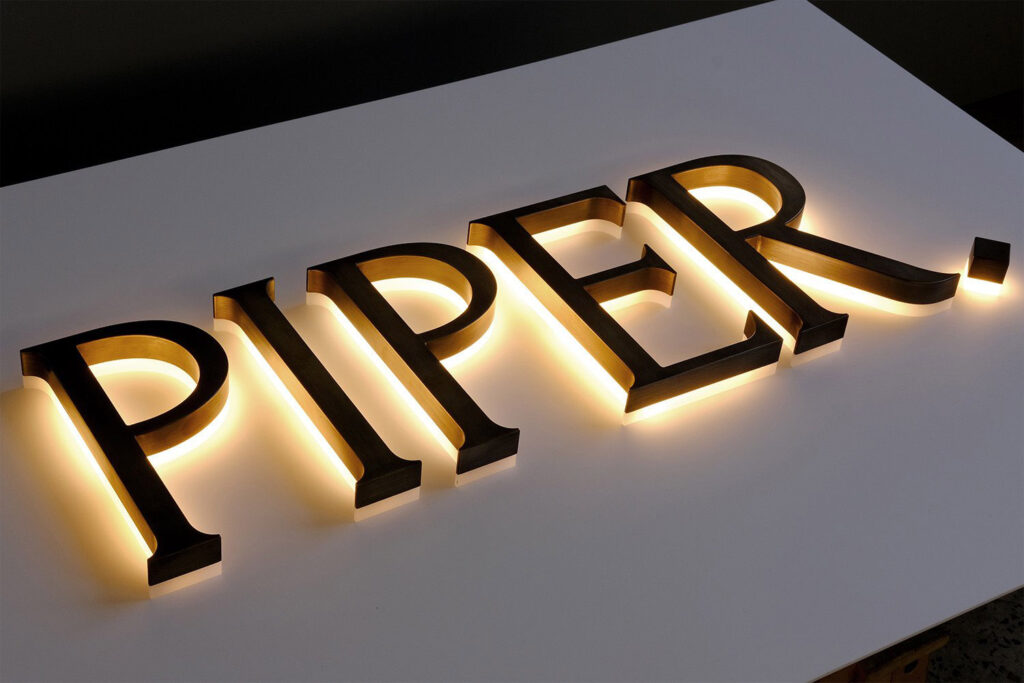 PIPER Paslanmaz Gold Kutu Harf Projesi