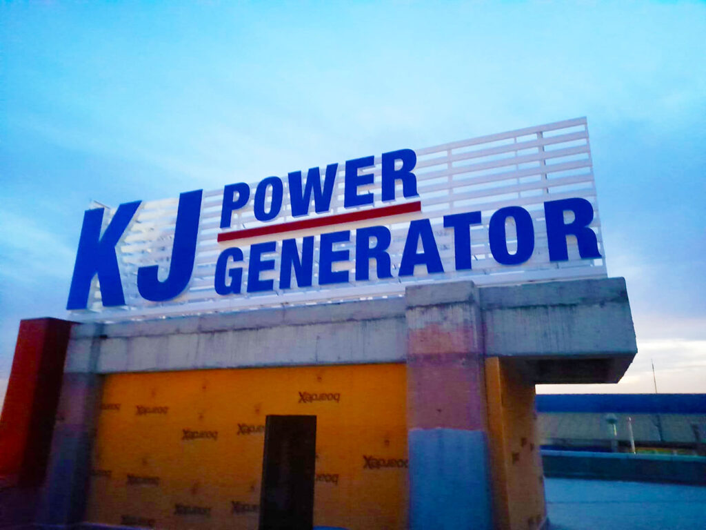 Çatı tabela uygulaması KJ Power Generator