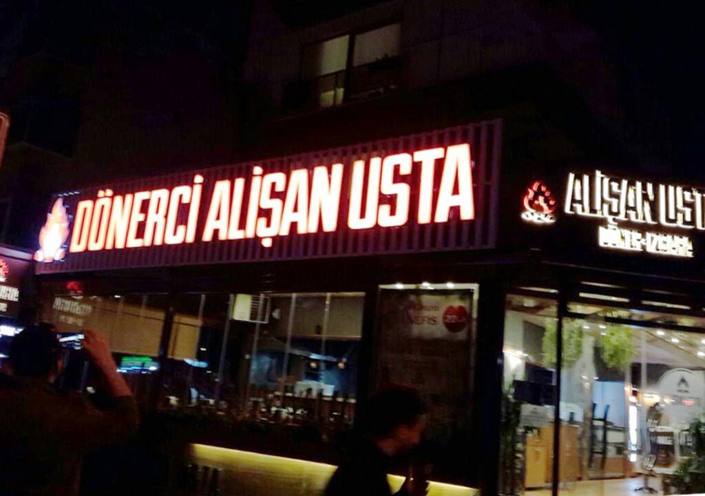 DÖNERCİ ALİŞAN USTA Kutu Harf Tabela Projesi