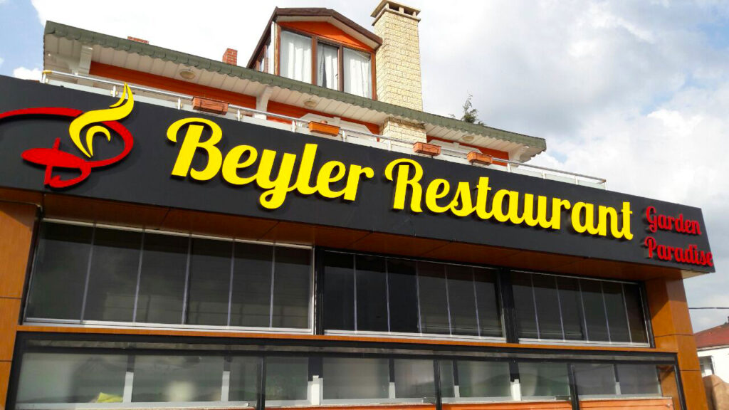 BEYLER GARDEN RESTAURANT Kutu Harf Tabela Projesi